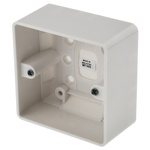 MK Electric Logic Plus White Gloss Back Box, BS, IP20, 1 Gangs, 87 x 87 x 40mm