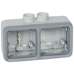 Legrand Grey Thermoplastic Back Boxes, IP55, 2 Gangs