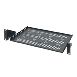 nVent SCHROFF 20118 Series Black, Grey Shelf, 2U x 400mm