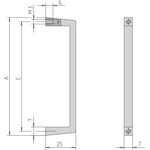 nVent SCHROFF Handle Front Handle for Use with Chassis, Front Panels, Subracks