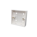 Amphenol Industrial HTC White Plastic Coated ABS Back Box, Wall Mount, 1 Gangs, 86x86x37mm