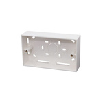 Amphenol Industrial HTC White Plastic Coated ABS Back Box, Wall Mount, 2 Gangs, 86x146x37mm