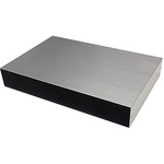 Takachi Electric Industrial YM Series Black, Silver Aluminium Desktop Enclosure, 300 x 200 x 50mm