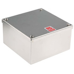 RS PRO 316 Stainless Steel Satin Adaptable Enclosure Box, 160mm x 160mm x 85mm