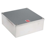 RS PRO 316 Stainless Steel Satin Adaptable Enclosure Box, 220mm x 220mm x 85mm