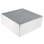 RS PRO Silver Die Cast Aluminium Enclosure, IP66, Silver Lid, 250 x 250 x 100mm