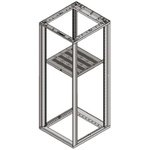 nVent SCHROFF Grey Shelf, 1U, 75kg Load, 488mm x 650mm
