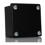 RS PRO Steel Black Adaptable Box, 10 Knockouts 75mm x 75mm x 50mm 20mm Knockout Size