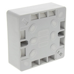 RS PRO White Back Box, BS, IP20, 1 Gangs, 86.6 x 86.6 x 28mm
