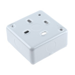 MK Electric White Back Box, 1 Gangs, 20 x 5mm