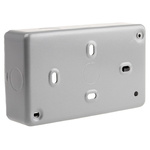 MK Electric Grey Back Box, 2 Gangs, 38 x 147mm