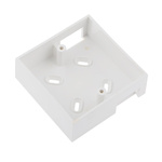 RS PRO White PVC Electrical Enclosure, BS, 1 Gangs, 87 x 87 x 32mm