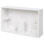RS PRO White PVC Back Box, BS, 2 Gangs