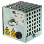 RS PRO Enclosure Heater, 110V ac, 20W Output, 45°C, 70mm x 65mm x 67mm