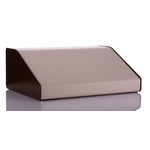 CAMDENBOSS 2000 Series Beige, Brown Aluminium Desktop Enclosure, Sloped Front, 210 x 381 x 55mm