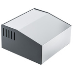 Hammond 500 Series Grey Aluminium, Steel Desktop Enclosure, Sloped Front, 180 x 196 x 100mm