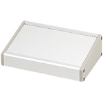 Takachi Electric Industrial CF Series Grey, Silver Aluminium Desktop Enclosure, Sloped Front, 111 x 110 x 48.3mm