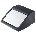 METCASE Unidesk Series Black Aluminium Desktop Enclosure, Sloped Front, 200 x 200 x 102mm