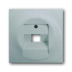 ABB Silver 1 Gang Plastic RJ45 Cover Plate