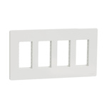 Schneider Electric White 4 Gang Cover Plate Thermoplastic Mounting Frame
