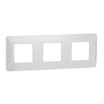 White 3 Gang Thermoplastic Cover Plate