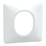 White 1 Gang Thermoplastic Cover Plate