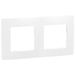 Legrand White 2 Gang Plastic Faceplate