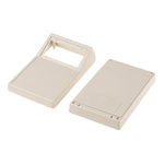 RS PRO White ABS Handheld Enclosure, Integral Battery Compartment, Display Window, 146.1 x 91.5 x 52.9mm