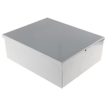 RS PRO Grey Steel Enclosure, Grey Lid, 249 x 205 x 89.2mm