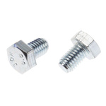 Zinc plated & clear Passivated Steel Hex M8 x 12mm Set Screw
