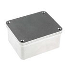 RS PRO Silver Die Cast Aluminium Enclosure, IP65, Silver Lid, 71 x 110 x 135mm