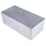 RS PRO Grey Die Cast Aluminium Enclosure, IP65, Grey Lid, 262 x 127 x 91mm