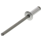 9.8mm Plain Aluminium Blind Rivet, 3mm diameter, 4.8 → 6.4 mm Thickness