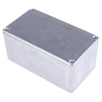 RS PRO Silver Die Cast Aluminium Enclosure, Silver Lid, 114.4 x 63.7 x 55.1mm