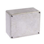 RS PRO Silver Die Cast Aluminium Enclosure, Silver Lid, 114.7 x 89.7 x 55.1mm