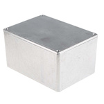 RS PRO Silver Die Cast Aluminium Enclosure, Silver Lid, 139.1 x 101.5 x 76.7mm