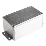 RS PRO Silver Die Cast Aluminium Enclosure, Flanged, Silver Lid, 139.6 x 63.8 x 55mm