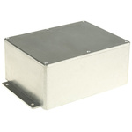 RS PRO Silver Die Cast Aluminium Enclosure, Flanged, Silver Lid, 194.8 x 127.4 x 76.3mm