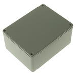 RS PRO Grey Die Cast Aluminium Enclosure, Grey Lid, 114.7 x 89.7 x 55.1mm