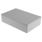 RS PRO Grey Die Cast Aluminium Enclosure, Grey Lid, 222.1 x 145.9 x 55.9mm