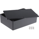 RS PRO Black Die Cast Aluminium Enclosure, Black Lid, 171.9 x 120.9 x 55mm