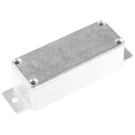 RS PRO Silver Die Cast Aluminium Enclosure, IP65, Flanged, Silver Lid, 113.9 x 35.1 x 30mm