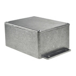 RS PRO Silver Die Cast Aluminium Enclosure, IP65, Flanged, Silver Lid, 139.8 x 89.7 x 55.2mm