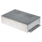 RS PRO Silver Die Cast Aluminium Enclosure, IP65, Flanged, Silver Lid, 252 x 146.1 x 55.5mm