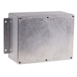 RS PRO Silver Die Cast Aluminium Enclosure, IP65, Flanged, Silver Lid, 184.8 x 127.4 x 76.3mm