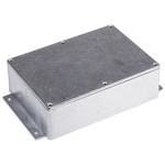 RS PRO Silver Die Cast Aluminium Enclosure, IP65, Flanged, Silver Lid, 201.7 x 121.2 x 55.3mm