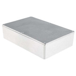RS PRO Silver Die Cast Aluminium Enclosure, IP66, Silver Lid, 222.1 x 145.9 x 55.9mm