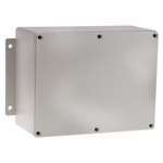 RS PRO Grey Die Cast Aluminium Enclosure, IP67, Flanged, Grey Lid, 165.3 x 127.2 x 77.5mm