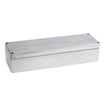 RS PRO Silver Die Cast Aluminium Enclosure, IP66, Silver Lid, 250 x 80 x 55mm