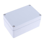 RS PRO Grey Die Cast Aluminium Enclosure, IP66, Grey Lid, 125 x 80 x 57mm